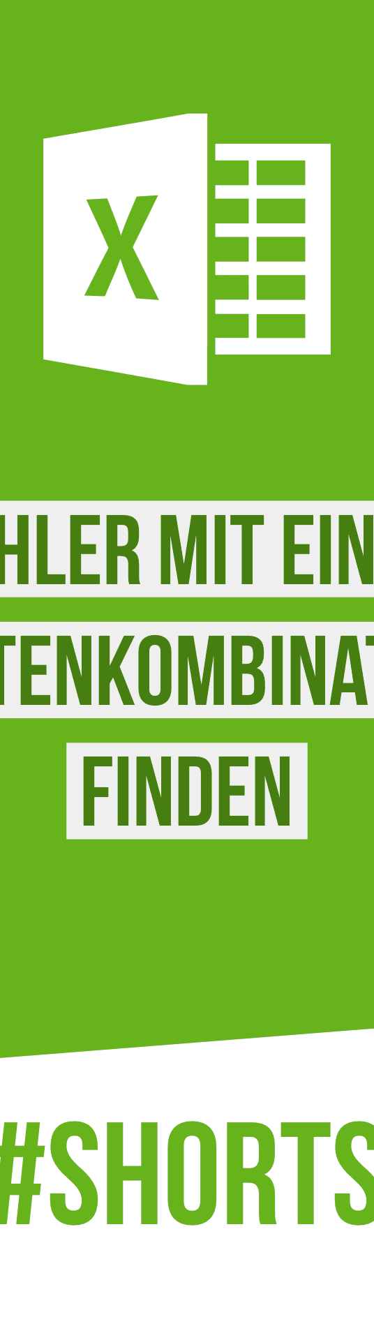 Wie du ganz schnell einen Fehler in Microsoft Excel mit einer Tastenkombination findest #shorts