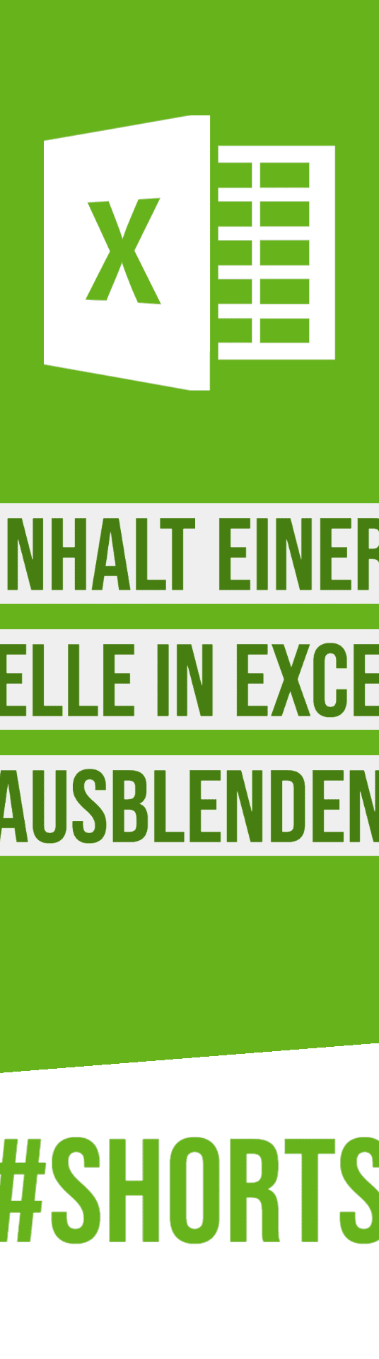 Inhalte einer Zellen in Microsoft Excel ausblenden #shorts