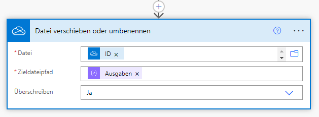 Datei in Power Automate innerhalb von OneDrive for Business verschieben