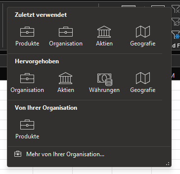 Individuelle Datentypen in Microsoft Excel